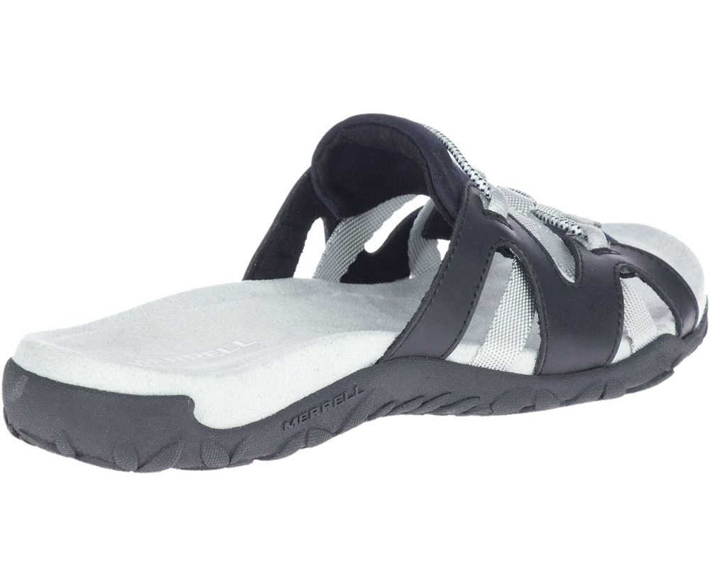 Sandalias Mujer - Merrell Terran Cage Slide - Blancas/Negras - CFUI-20846